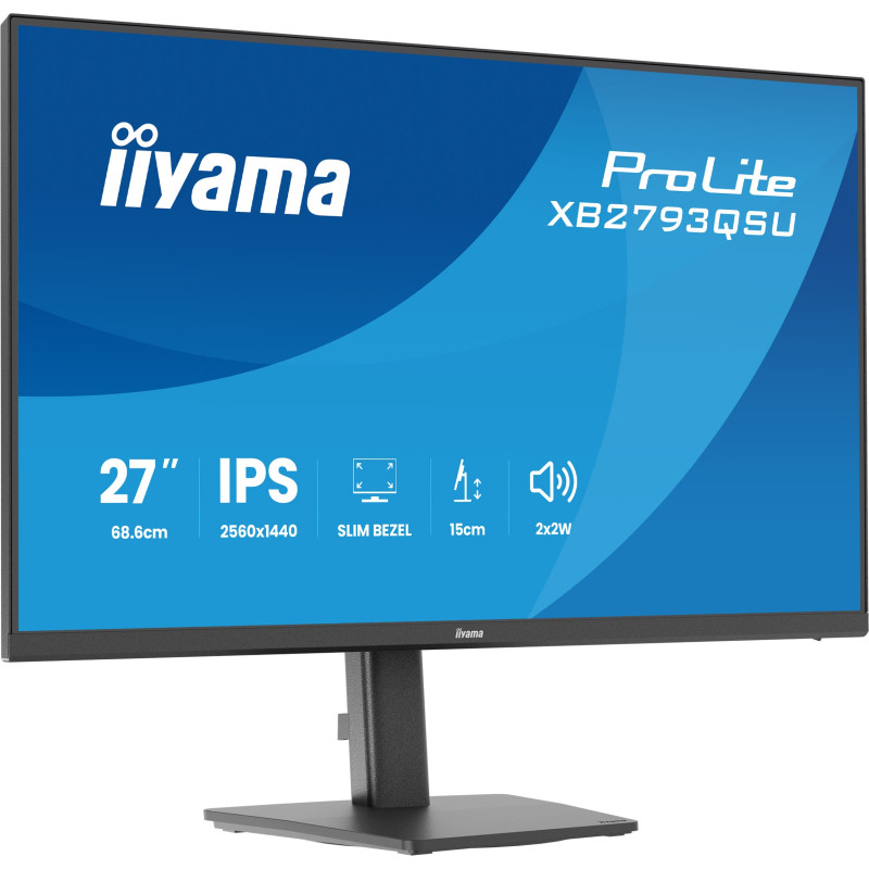 iiyama ProLite/XB2793QSU-B1/27''/IPS/QHD/75Hz/1ms/Čierna/3R