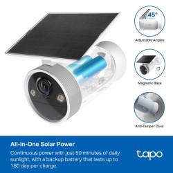 TP-LINK - Tapo C465 Enhanced AI Solar Security Camera Ultra