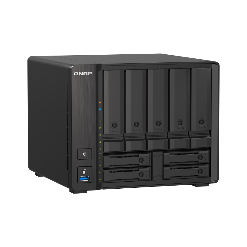 QNAP TS-h973AX-8G (Ryzen 2,2GHz, ZFS, 8GB RAM, 5x 3,5'' + 4x 2,5'' SATA/2x U.2, 2x 2,5GbE, 1x 10GbE)
