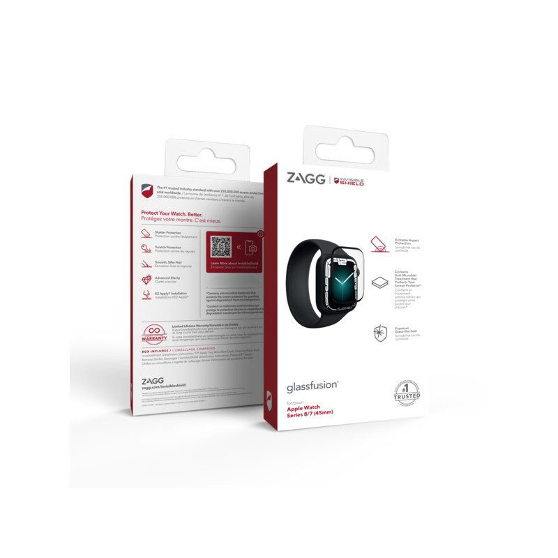 INVISIBLESHIELD - ZAGG Invisible Shield Fusion + hybridné sklo Apple Watch 7/8/9 (45mm)
