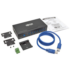 EATON - Rozbočovač 7x USB 3, priemyselný, odolnosť ESD 20kV, kovové Puzdro, možnosť montáže