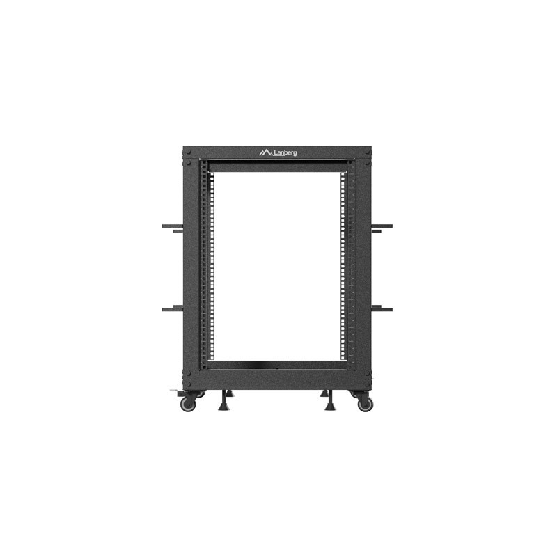 LANBERG OTVORENÝ RACK 15U 19'' 600X600-1100 NASTAVITEĽNÝ ČIERNY