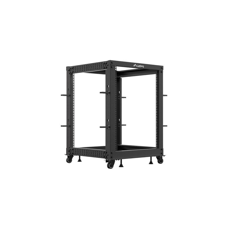 LANBERG OTVORENÝ RACK 15U 19'' 600X600-1100 NASTAVITEĽNÝ ČIERNY