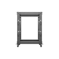 LANBERG OTVORENÝ RACK 15U 19'' 600X600-1100 NASTAVITEĽNÝ ČIERNY