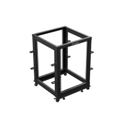 LANBERG OTVORENÝ RACK 15U 19'' 600X600-1100 NASTAVITEĽNÝ ČIERNY