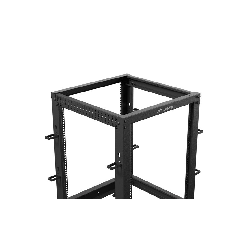LANBERG OTVORENÝ RACK 15U 19'' 600X600-1100 NASTAVITEĽNÝ ČIERNY