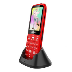 EVOLVEO EasyPhone XO, mobilný telefón pre seniorov s nabíjacím stojanom (červená farba)