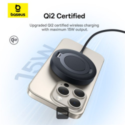 NONAME - Baseus bezdrôtová nabíjacia magnetická podložka Simple Mini4 Qi2 15W čierna