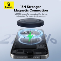 NONAME - Baseus bezdrôtová nabíjacia magnetická podložka Simple Mini4 Qi2 15W čierna