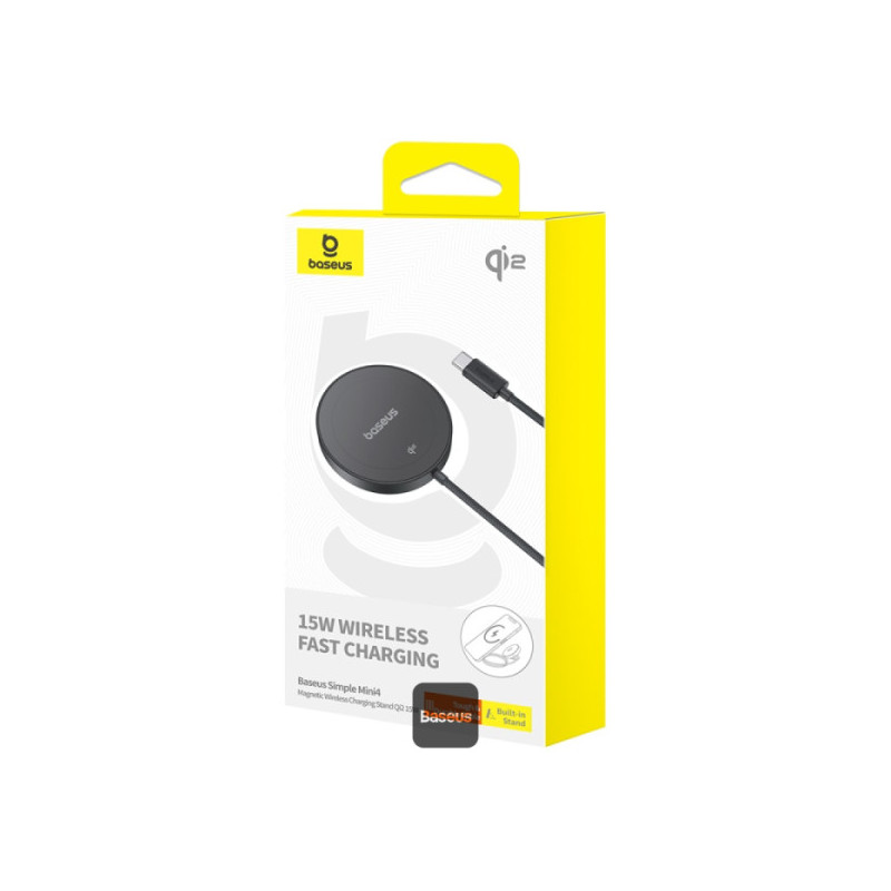 NONAME - Baseus bezdrôtová nabíjacia magnetická podložka Simple Mini4 Qi2 15W čierna