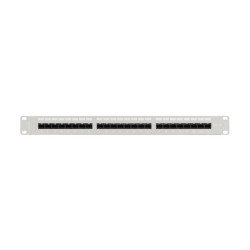 LANBERG PATCH PANEL 24 PORTOV 1U 19'' CAT.6A UTP S POLICIOU ŠEDÝ