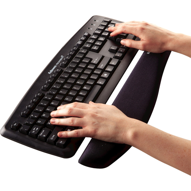 Opierka zápästia ku klávesnici Fellowes PlushTouch čierna