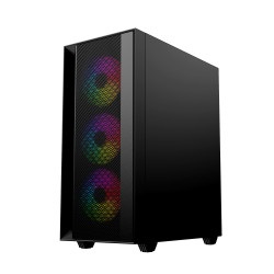 Gembird Fornax 4000 ARGB/Midi Tower/Transpar./Čierna