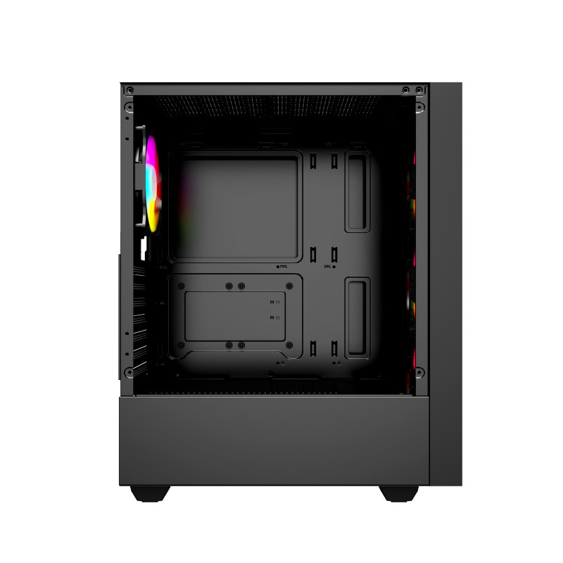Gembird Fornax 4000 ARGB/Midi Tower/Transpar./Čierna