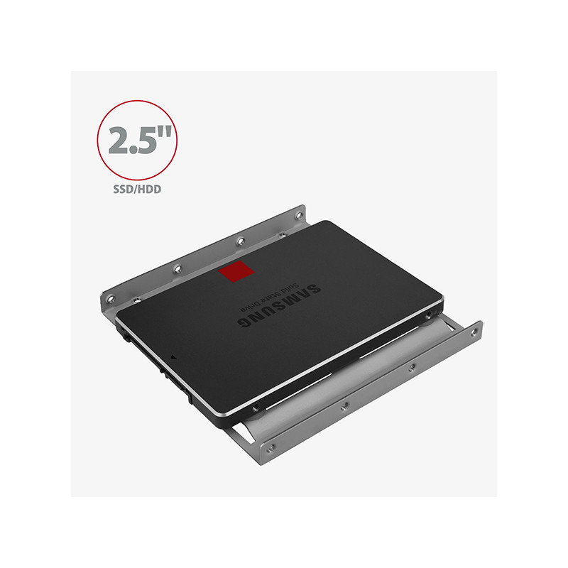 AXAGON RHD-125S, kovový rámček pre 1x 2.5'' HDD/SSD do 3.5'' pozície, šedý