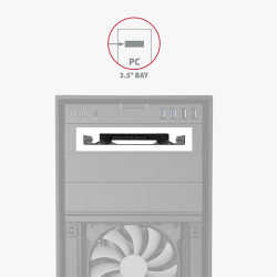 AXAGON RHD-125S, kovový rámček pre 1x 2.5'' HDD/SSD do 3.5'' pozície, šedý