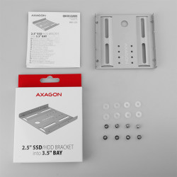 AXAGON RHD-125S, kovový rámček pre 1x 2.5'' HDD/SSD do 3.5'' pozície, šedý