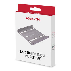 AXAGON RHD-125S, kovový rámček pre 1x 2.5'' HDD/SSD do 3.5'' pozície, šedý