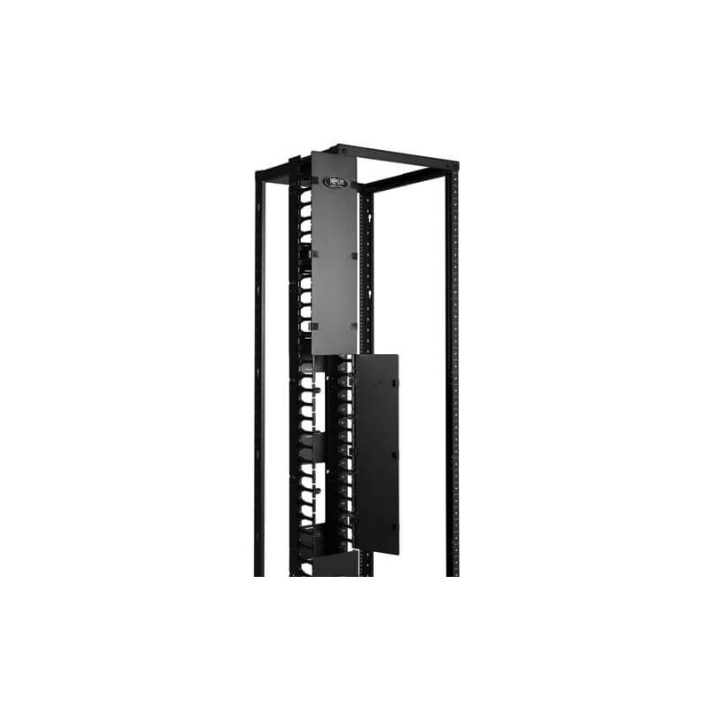 EATON - Kabelový manažér vertikálny SmartRack 6 (15.24cm), káblový kanál s výrezmi pre káble a krytom