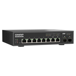 QNAP switch QSW-L3208-2C6T (6x 10GbE port, 2x 10G SFP+/NBASE-T Combo, Lite Managed)