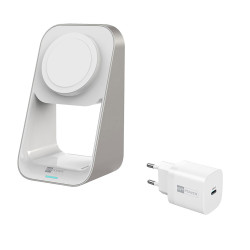 ER POWER nabíjací MFM MagSafe stojan 2v1 - biely