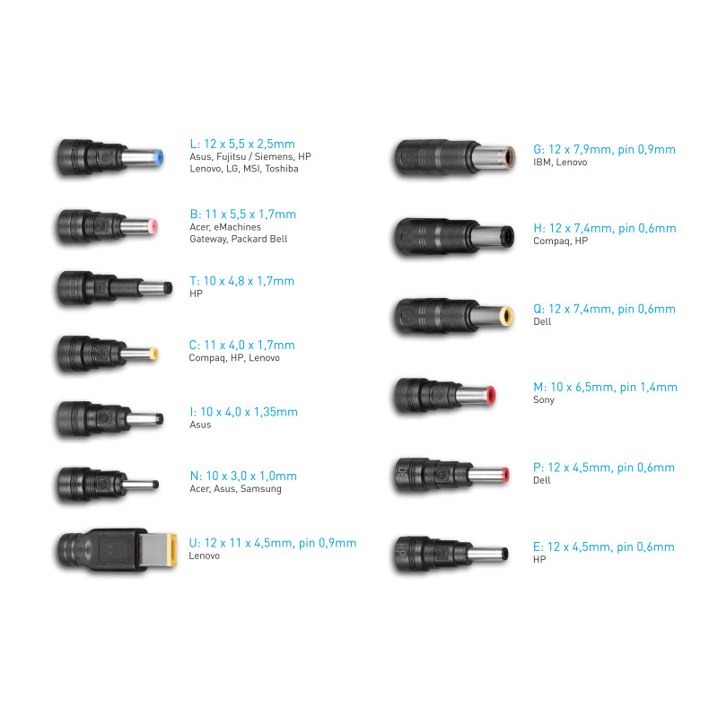 AVACOM QuickTIP 65W - univerzálny adaptér pre notebooky + 13 konektorov