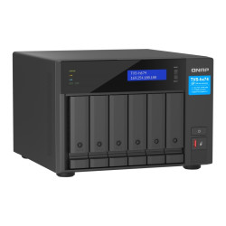 QNAP TVS-h674-i3-16G (4core 4,3 GHz, ZFS, 16 GB RAM, 6x SATA, 2x M.2 NVMe, 2x PCIe, 2x 2,5GbE, HDMI)