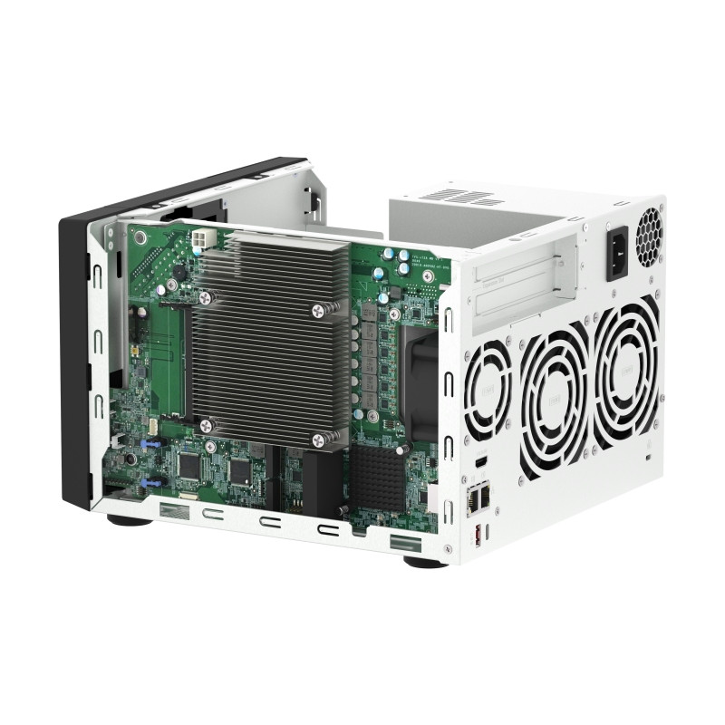 QNAP TVS-h674-i3-16G (4core 4,3 GHz, ZFS, 16 GB RAM, 6x SATA, 2x M.2 NVMe, 2x PCIe, 2x 2,5GbE, HDMI)