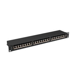 LANBERG PATCH PANEL 24 PORTOV 1U 19'' CAT.6A FTP TIENE ČIERNY
