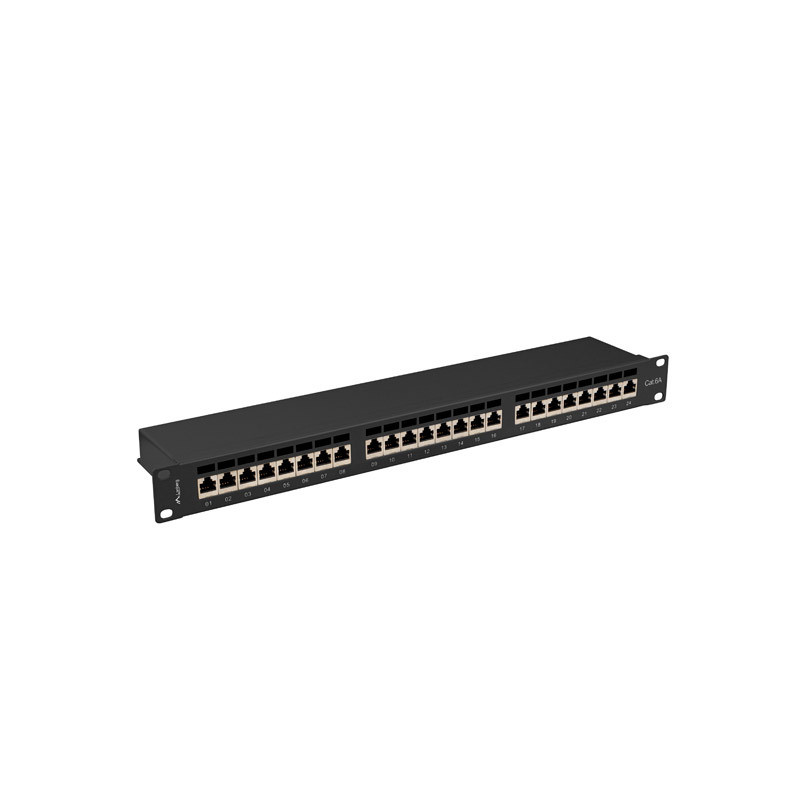 LANBERG PATCH PANEL 24 PORTOV 1U 19'' CAT.6A FTP TIENE ČIERNY