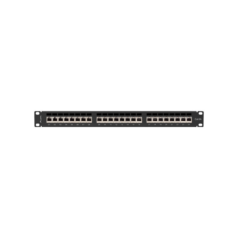 LANBERG PATCH PANEL 24 PORTOV 1U 19'' CAT.6A FTP TIENE ČIERNY