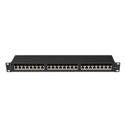 LANBERG PATCH PANEL 24 PORTOV 1U 19'' CAT.6A FTP TIENE ČIERNY