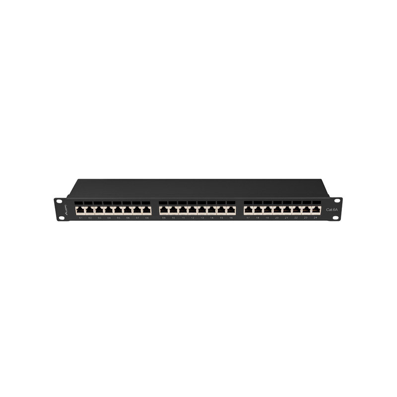 LANBERG PATCH PANEL 24 PORTOV 1U 19'' CAT.6A FTP TIENE ČIERNY