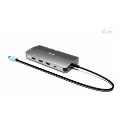 i-tec USB-C Metal Nano 3x Display (DP, HDMI a VGA) Docking Station, Power Delivery 100W