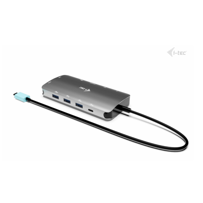 i-tec USB-C Metal Nano 3x Display (DP, HDMI a VGA) Docking Station, Power Delivery 100W