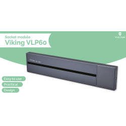 Zásuvková lišta - povrchová Viking LP60B/230V,50Hz/60cm dĺžka/čierna/až 7modulov/IP20/hliník/povrchová