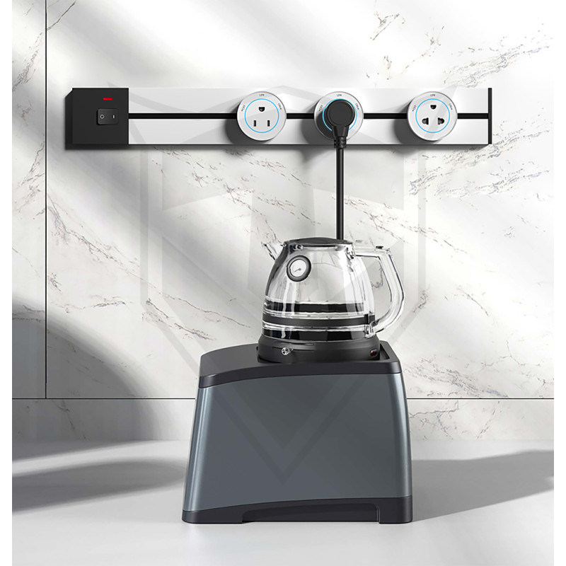 Zásuvková lišta - povrchová Viking LP60B/230V,50Hz/60cm dĺžka/čierna/až 7modulov/IP20/hliník/povrchová