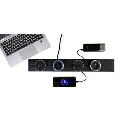 Zásuvková lišta - povrchová Viking LP60B/230V,50Hz/60cm dĺžka/čierna/až 7modulov/IP20/hliník/povrchová