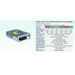 Priemyselný zdroj Carspa 12V-/120W spínaný HS-120/12
