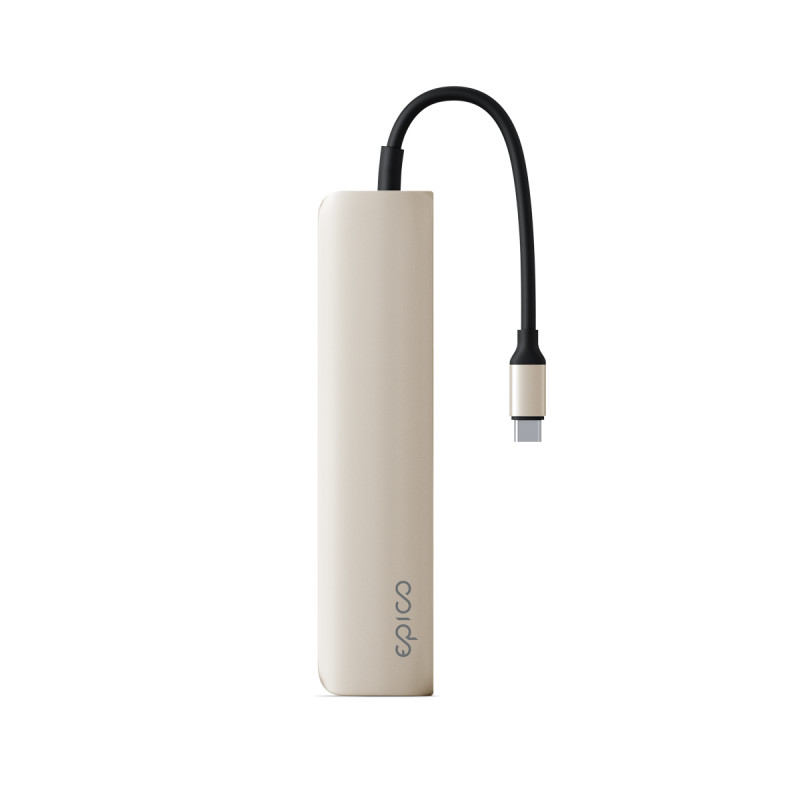Epico 6v1 hliníkový USB-C 8K húb - hviezdna