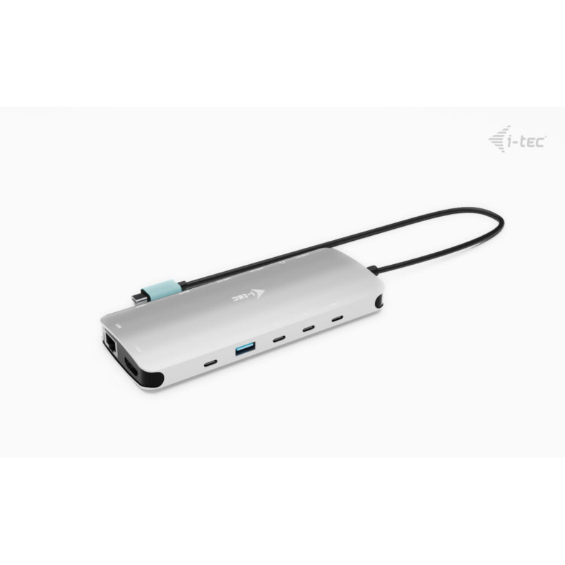 i-tec USB-C Metal Nano 3x Display Dock, 2x HDMI 1x USB-C video, PD 140W + Universal Charger 140W