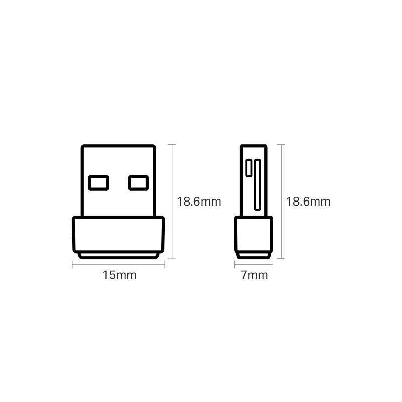 TP-Link Archer T2U Nano AC600 Wifi Dual Band USB adaptér