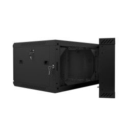 LANBERG RACKOVÁ SKRIŇA 19'' DVOJDIELNA NÁSTENNÁ 6U/600X600 (FLAT PACK) ČIERNA
