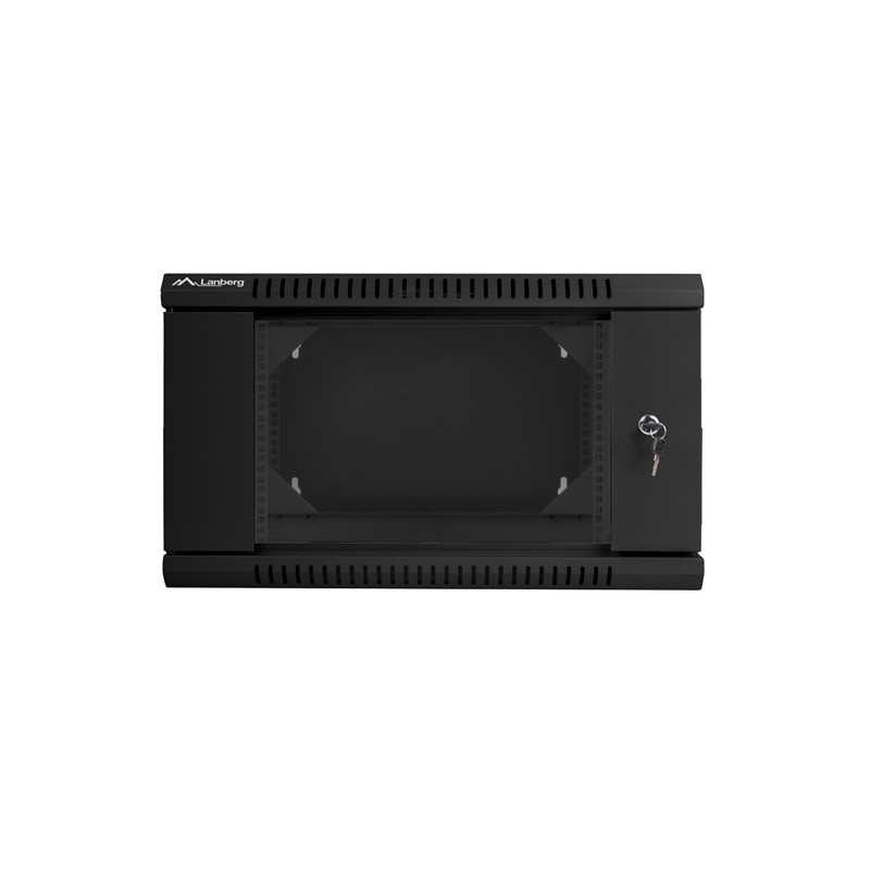 LANBERG RACKOVÁ SKRIŇA 19'' DVOJDIELNA NÁSTENNÁ 6U/600X600 (FLAT PACK) ČIERNA
