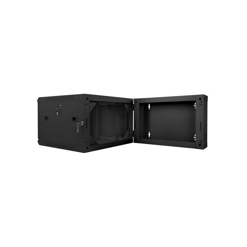 LANBERG RACKOVÁ SKRIŇA 19'' DVOJDIELNA NÁSTENNÁ 6U/600X600 (FLAT PACK) ČIERNA