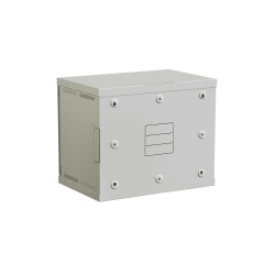 SOLARIX - Rozvádzač nástenný SENSA 9U 400mm, dvere plech, RAL 7035, SENSA-9U-64-21-G