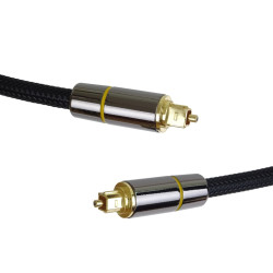 PremiumCord Optický audio kábel Toslink, OD: 7mm, Gold-metal design + Nylon 2m