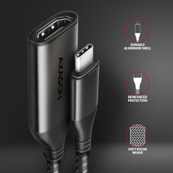 AXAGON RVC-HI2M, USB-C - HDMI 2.0a redukcia / adaptér, 4K/60Hz HDR10