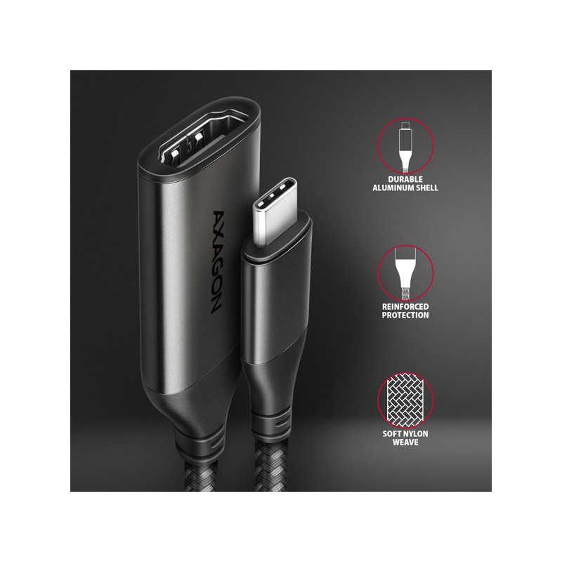 AXAGON RVC-HI2M, USB-C - HDMI 2.0a redukcia / adaptér, 4K/60Hz HDR10