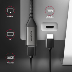 AXAGON RVC-HI2M, USB-C - HDMI 2.0a redukcia / adaptér, 4K/60Hz HDR10